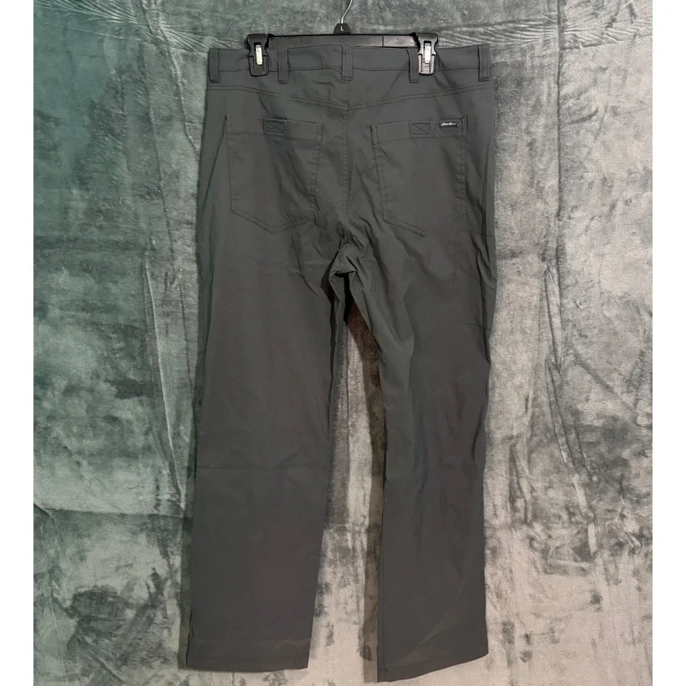 Eddie baur Pants Mens 36 X 32 Solid Gray Chino Hiking Outdoor